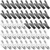 50 Pieces Nail Clipper Set Fingernails and Toenail Clipper Stainless Steel Nail Cutter for Women Men Thick Nails, Black and Silver view 1