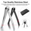 50 Pieces Nail Clipper Set Fingernails and Toenail Clipper Stainless Steel Nail Cutter for Women Men Thick Nails, Black and Silver view 4