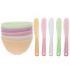 Beaupretty 5pcs Mini Silicone Mask Bowls Makeup Spatulas Random Color Face Mask Tools for Easy Application Mixing Easy to Clean for Home Use view 1