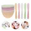 Beaupretty 5pcs Mini Silicone Mask Bowls Makeup Spatulas Random Color Face Mask Tools for Easy Application Mixing Easy to Clean for Home Use view 2