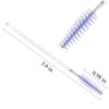 300PCS Disposable Mascara Wands Spoolie Brush Crystal Eyebrow Brushes Eyelash Extension Applicator Makeup Kits.myaokue-up (White-Light Purple) view 4
