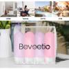 Beveetio 17 Pack Travel Bottles TSA Approved, 3OZ Leakproof Silicone Refillable Travel Size Containers for Toiletries, BPA Free Travel Accessories Tubes Cosmetic Shampoo Lotion Soap view 2