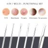 Boxoyx Pimple Popper Tool Kit - 6 Pcs Blackhead Remover Comedone Extractor Tool Kit with Metal Case for Quick and Easy Removal of Pimples, Blackheads, Zit Removing, Forehead, Facial and Nose(Silver) view 2
