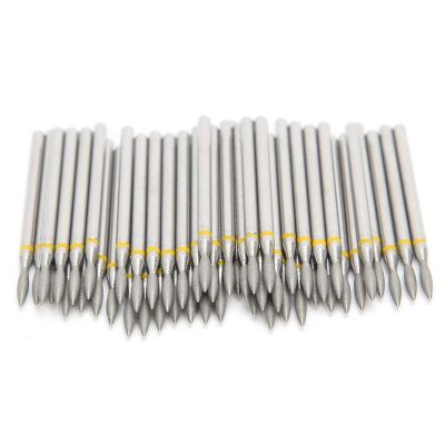 Dioche 50pcs Nail Art Drill Bits - Nail Polishing Grinding Head Emery Manicure Drill Bits Multifunction Nail Sanding Head Dead Skin Removal Manicure Tool Accessory for Nail Home Salon(01)