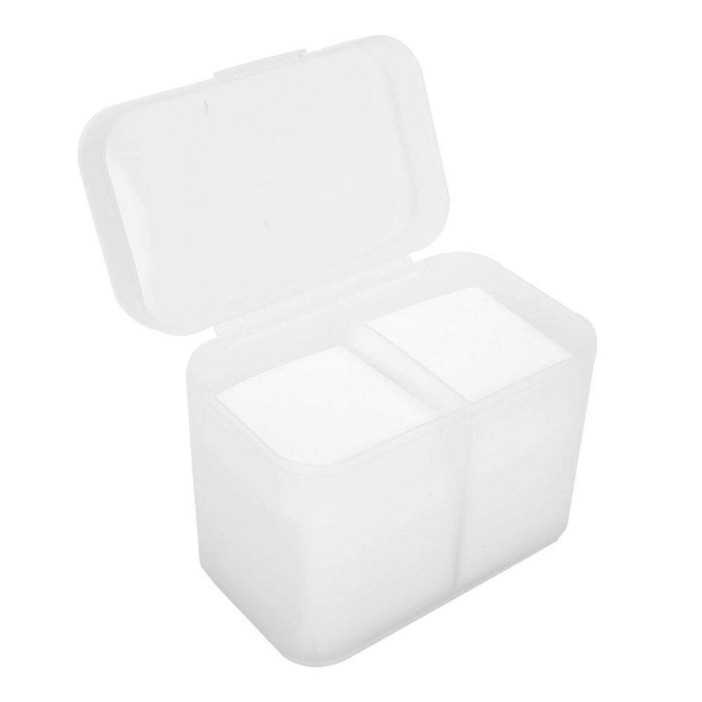 5 Grids Double Grid Nail Storage Box Portable Pink Nail Supplies for Home(Transparent)