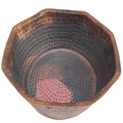 Portable Rustic Octagonal Copper Foot Massage Pedicure Bowl