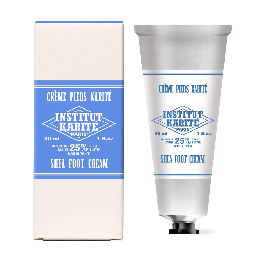 Institut Karite Paris, Shea Foot Cream 30 mL Milk | Foot Cream Tube in Box 25% Shea Foot Cream | Made in France Hand & Body Cream Milk Fragrance