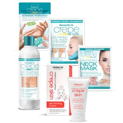 Dermactin-TS Crepe Be Gone Crepe Skin Body Soufle, Polish & Targeted Mask Kit - 5-PC Set