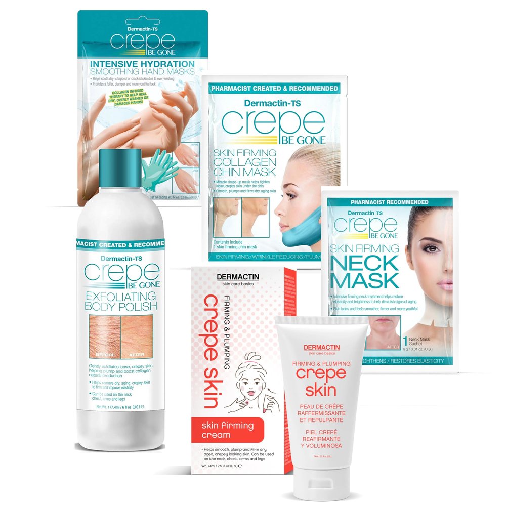 Dermactin-TS Crepe Be Gone Crepe Skin Body Soufle, Polish & Targeted Mask Kit - 5-PC Set