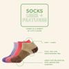 BambooMN Women's Small Fuzzy Soft Aloe Infused Fuzzy Nylon Spa Socks, Assortment K, 3 Pairs view 2