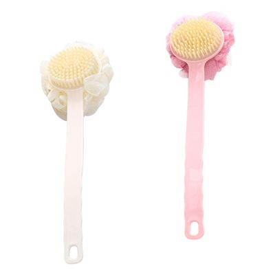 2pcs Long Handle Back Brush Bath Supplies Bathing Accessories Back Cleaning Scrubbers Back Scrubber