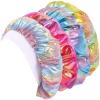 4 Pieces Kids Laser Bonnet Night Sleep Cap for Children Satin Wide-Brimmed Elastic Turban Chemo Hat Girl Boy Hair Care view 1