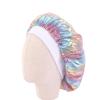 4 Pieces Kids Laser Bonnet Night Sleep Cap for Children Satin Wide-Brimmed Elastic Turban Chemo Hat Girl Boy Hair Care view 2