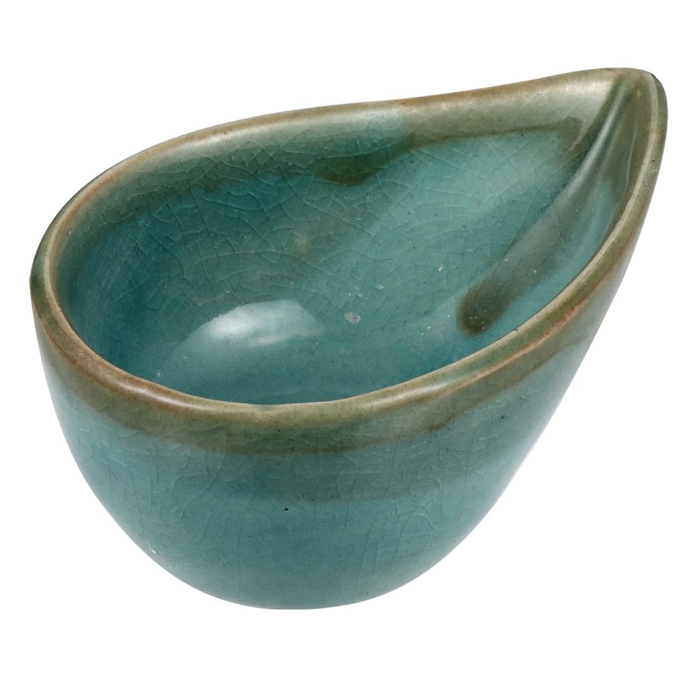 ARTIBETTER Jewelry Tray Small Ceramic Dish Mixing Bowl Essential Oil Holder Small Plate Blue Jewelry Dish