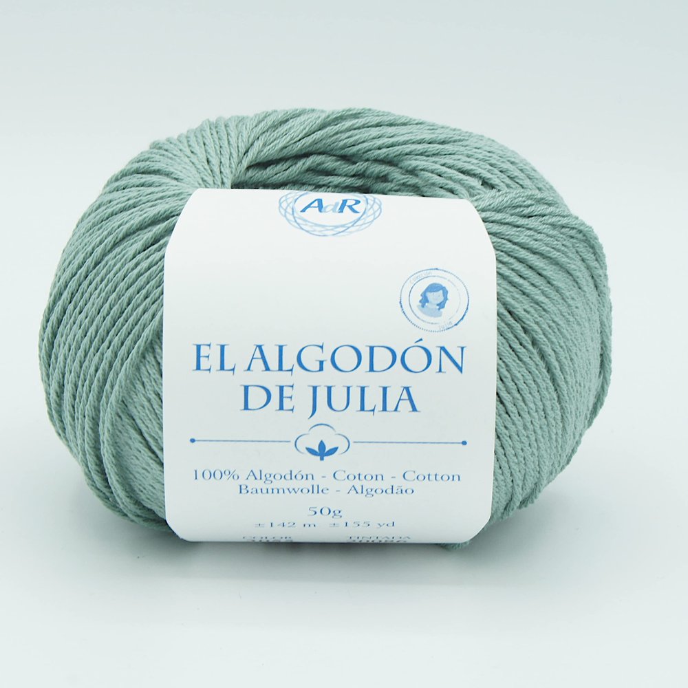 El Algodon de Julia a cotton from AdR balls of 50 g and 142 m, colour Green 3055