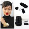 Black Human Hair 27 Piece Quick Weave Bump Hair with Free Closure,Short Hair Pieces For Black Women (1B) view 2