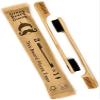2-in-1 Sapling Mustache Brush & Comb (2-pack) from Green Beard Grmng - Boar Bristle & Bamboo view 1