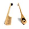 2-in-1 Sapling Mustache Brush & Comb (2-pack) from Green Beard Grmng - Boar Bristle & Bamboo view 2