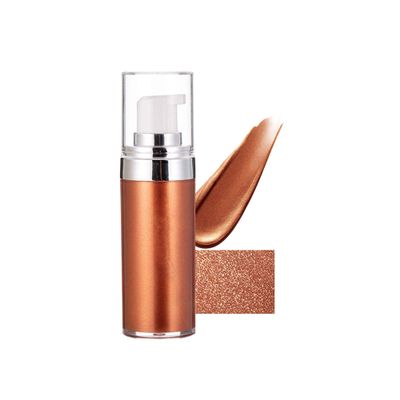 Body Face Luminizer Highlighter Cream Spray Liquid Bronzer Illuminator Glow Glistening Makeup Foundation (#4 Golden Brown)