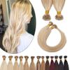 SEGO Nano Tip Hair Extensions Human Hair Balayage Nano Ring Beads Pre-bonded Seamless Highlight Extensions for Women 1g/strand 50g/pack -20 Inch -18P613 Ash Blonde&Bleach Blonde view 1