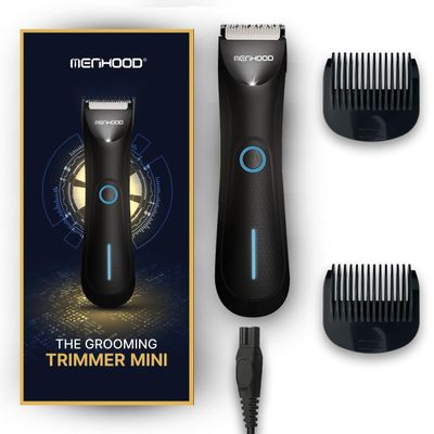 MENHOOD Ball Trimmer Mini  Groin & Body Shaver for Men with Skin-Friendly Ceramic Blade, IPX6 Waterproof Rating, No Snags or Cuts, 90-Minute Run Time