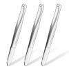 3 Pieces Stainless Steel Round Tip Tweezers Eyebrow Hair Removal Tweezers Makeup Cosmetic Tool Blunt Tip Tool view 1