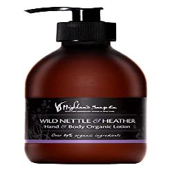 The Highland Soap Company, Hand & Body Organic Lotion, Wild Nettle & Heather, 10 Fl Oz (Pack of 1)