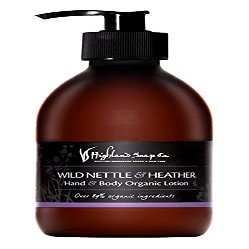 The Highland Soap Company, Hand & Body Organic Lotion, Wild Nettle & Heather, 10 Fl Oz (Pack of 1)