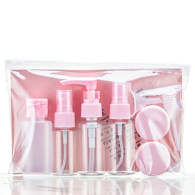 11 Piece Travel Bottle Set Reusable Empty Travel Bottle Cosmetic Container (Transparent) for Shampoo, Portable Travel Liquid Accessories