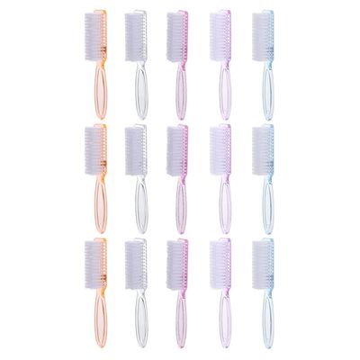 15pcs Long Handle Nail Brush Shoes Scrub Window Scrub Brush Nail Brush Cleaner Nails Toes Scrubber Pan Scrubber Toenail Cleaning Brush Dish Brush Plastic Pedicure