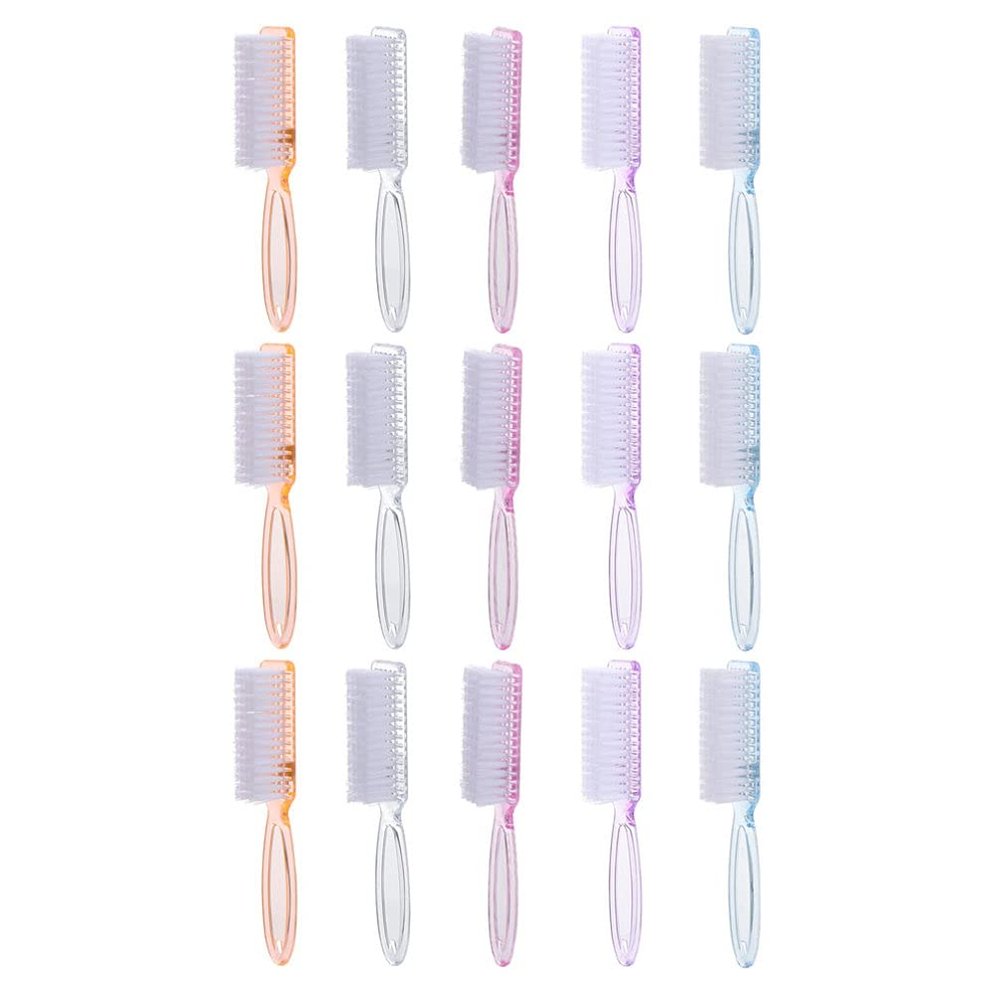 15pcs Long Handle Nail Brush Shoes Scrub Window Scrub Brush Nail Brush Cleaner Nails Toes Scrubber Pan Scrubber Toenail Cleaning Brush Dish Brush Plastic Pedicure