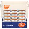 Dollar Shave Club | 4 Blade Razor Refills (12 Pack) | Swift Rinse Blades for Longer and Thicker Hair view 1