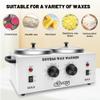 Double Professional Electric Wax Warmer with Dual Pots for Hair Removal, Paraffin Facial, Skin, and Body Spa - Adjustable Temperature, Includes 100 Wax Sticks view 2