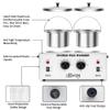 Double Professional Electric Wax Warmer with Dual Pots for Hair Removal, Paraffin Facial, Skin, and Body Spa - Adjustable Temperature, Includes 100 Wax Sticks view 4