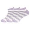 BambooMN Women's Super Soft Aloe Infused Fuzzy Nylon Spa Socks - Size 4-8 - Purple Stripes - 3 Pairs view 1