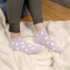 BambooMN Women's Super Soft Aloe Infused Fuzzy Nylon Spa Socks - Size 4-8 - Purple Stripes - 3 Pairs view 2