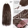 AU-THEN-TIC Water Wave Crochet Braids Hair, 22 Inch, 6 Packs, Synthetic Extensions for Passion Twists, Butterfly Locs, and Bohemian Styles, (27, Honey Blonde) view 4