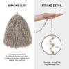 AU-THEN-TIC Water Wave Crochet Braids Hair, 22 Inch, 6 Packs, Synthetic Extensions for Passion Twists, Butterfly Locs, and Bohemian Styles, (Grey) view 2