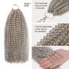 AU-THEN-TIC Water Wave Crochet Braids Hair, 22 Inch, 6 Packs, Synthetic Extensions for Passion Twists, Butterfly Locs, and Bohemian Styles, (Grey) view 3