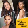 AU-THEN-TIC Water Wave Crochet Braids Hair, 22 Inch, 6 Packs, Synthetic Extensions for Passion Twists, Butterfly Locs, and Bohemian Styles, (30, Light Auburn) view 2