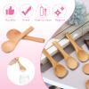 36 Pieces Small Wooden Spoons Wooden Makeup Spatulas Cosmetic Spoons Mini Nature Beauty Scoop for Women Girls Mixing Makeup, Facial Cosmetic, Skin Care view 3