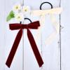 10PCS Bow Hair Tie Velvet Hair Ribbon Elastics Hair Scrunchies Long Ponytail Holder Hair Bow Bands Rope Accessories for Women Girls view 3