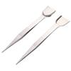 2 Pieces Stainless Steel Tweezers with Shovel Stainless Steel Handy Tweezer with Shovel Diamond Gem Tweezers Jewelry Tweezers with Scoop Gems Pick Up Beads Tools for Beads Gems Diamond view 1