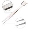 2 Pieces Stainless Steel Tweezers with Shovel Stainless Steel Handy Tweezer with Shovel Diamond Gem Tweezers Jewelry Tweezers with Scoop Gems Pick Up Beads Tools for Beads Gems Diamond view 4