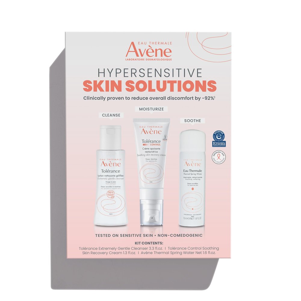 Avne Hypersensitive Skin Starter Kit, Complete Hypersensitive Skin Care Routine, Cream, Cleanser, and Spray