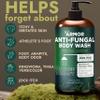Antifungal Body Wash with Tea Tree Oil | Antibacterial Soap for Back Acne,Treats Ringworm, Eczema & Jock Itch | Antibacterial Body Soap For Men And Women | Includes Silicon Scrubber (16.9 oz) view 2