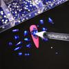 Unknows Nail Art Rhinestones Professional Nail Rhinestones Kit 3100pcs Multi Shapes Glass Crystal AB Rhinestones for Nail Art Craft Mix Sizes Non Hotfix Flatback Nail Gems Nail Rhinestones 3D view 4