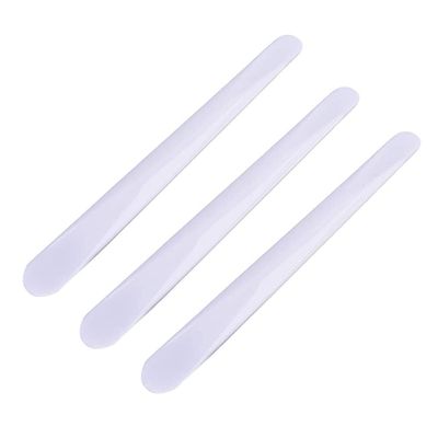 AKOAK 5 Pieces of Cream Scoop Stick, Professional Plastic Mask Scoop Makeup Stick Spoon, DIY Facial Care Beauty Accessory for Mixing and Sampling (White)