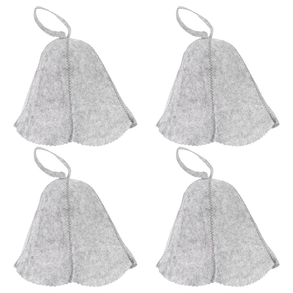 4pcs Absorbent Felt Shower Cap Women Bath Robe Spa Hat Hair Accessory for Women Mens Spa Robe Sauna Cap Lady Salon Hat Bath House Hat Mens Hats Swimming Cap Miss Washable