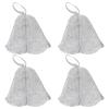 4pcs Absorbent Felt Shower Cap Women Bath Robe Spa Hat Hair Accessory for Women Mens Spa Robe Sauna Cap Lady Salon Hat Bath House Hat Mens Hats Swimming Cap Miss Washable view 1